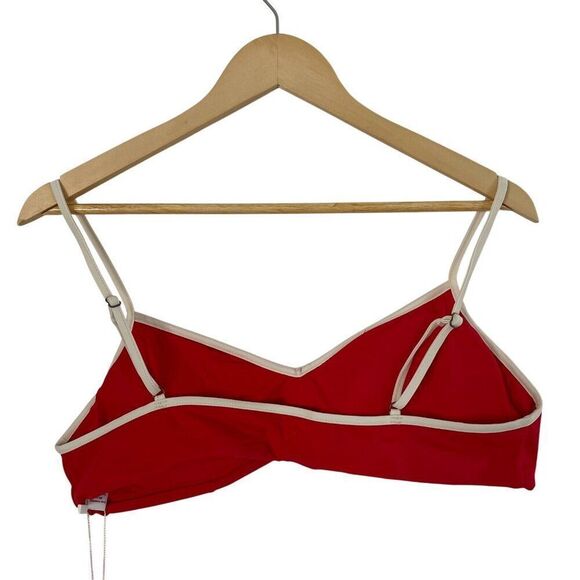 Andie The Bells Swim Bikini Top Women's XL Red Poppy Nylon Stretch Swimwear - Picture 4 of 9